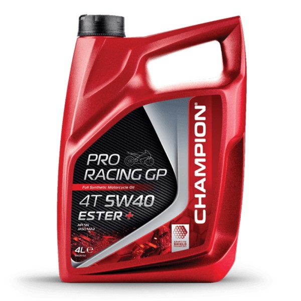 CHAMPION® Proracing GP 4T 5W-40 ESTER + Vollsynthetisches Motoröl - 4 Liter